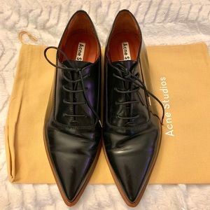 Acne Studio Black Women Oxford Shoes